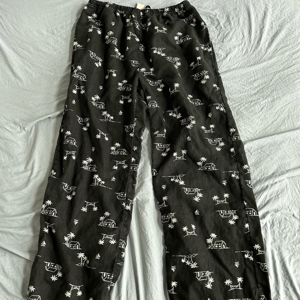 vintage beach print pants